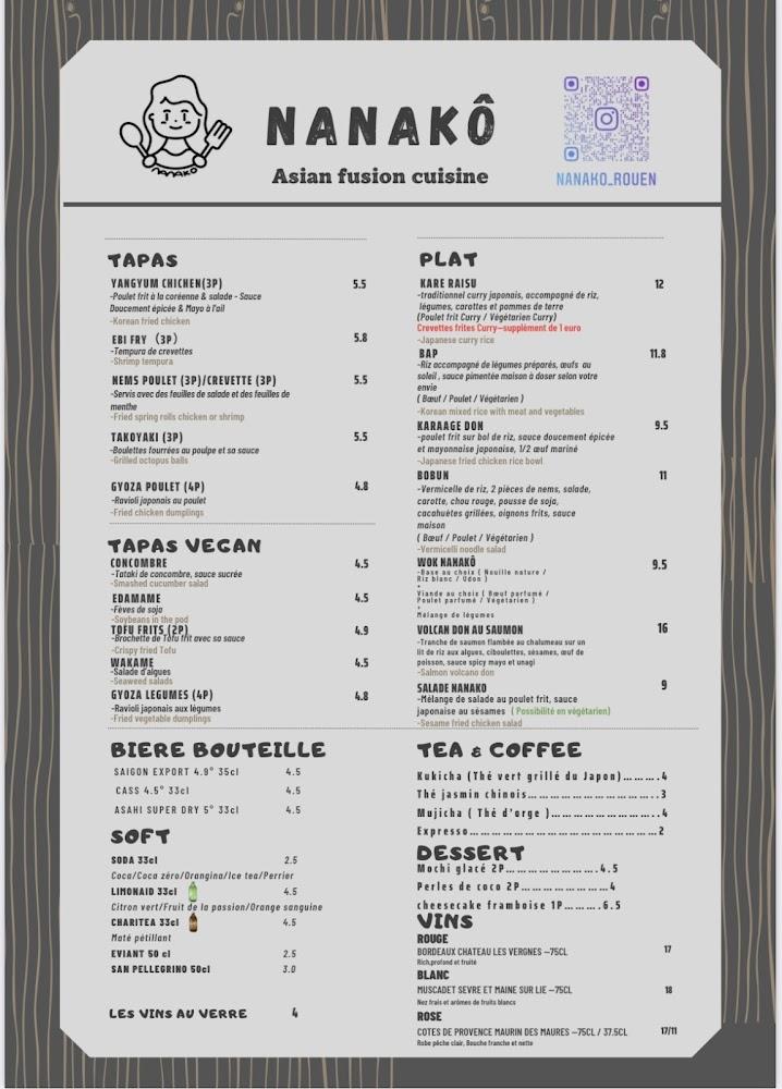 Nanakô - Menu Image 1